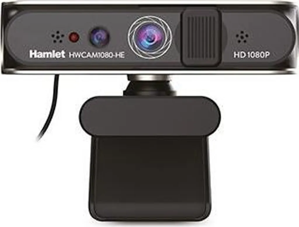 Webcam de bureau 1080p Hamlet HWCAM1080-HE pour PC avec Windows Hello