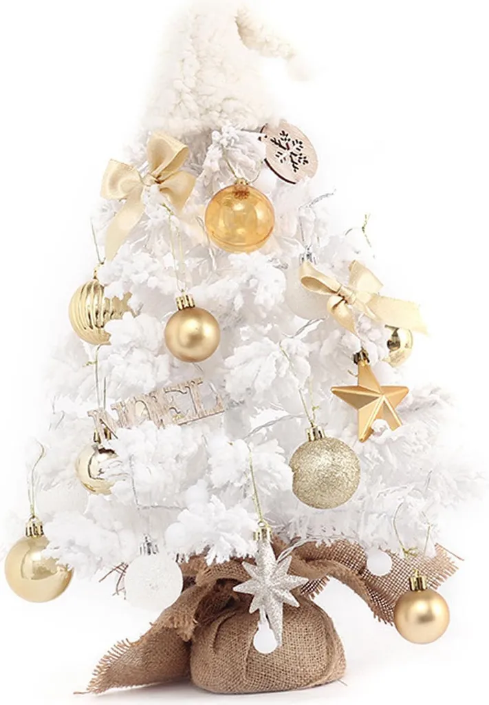 Sapin de Noël miniature LED sans perte d'aiguilles pour déco propre et facile