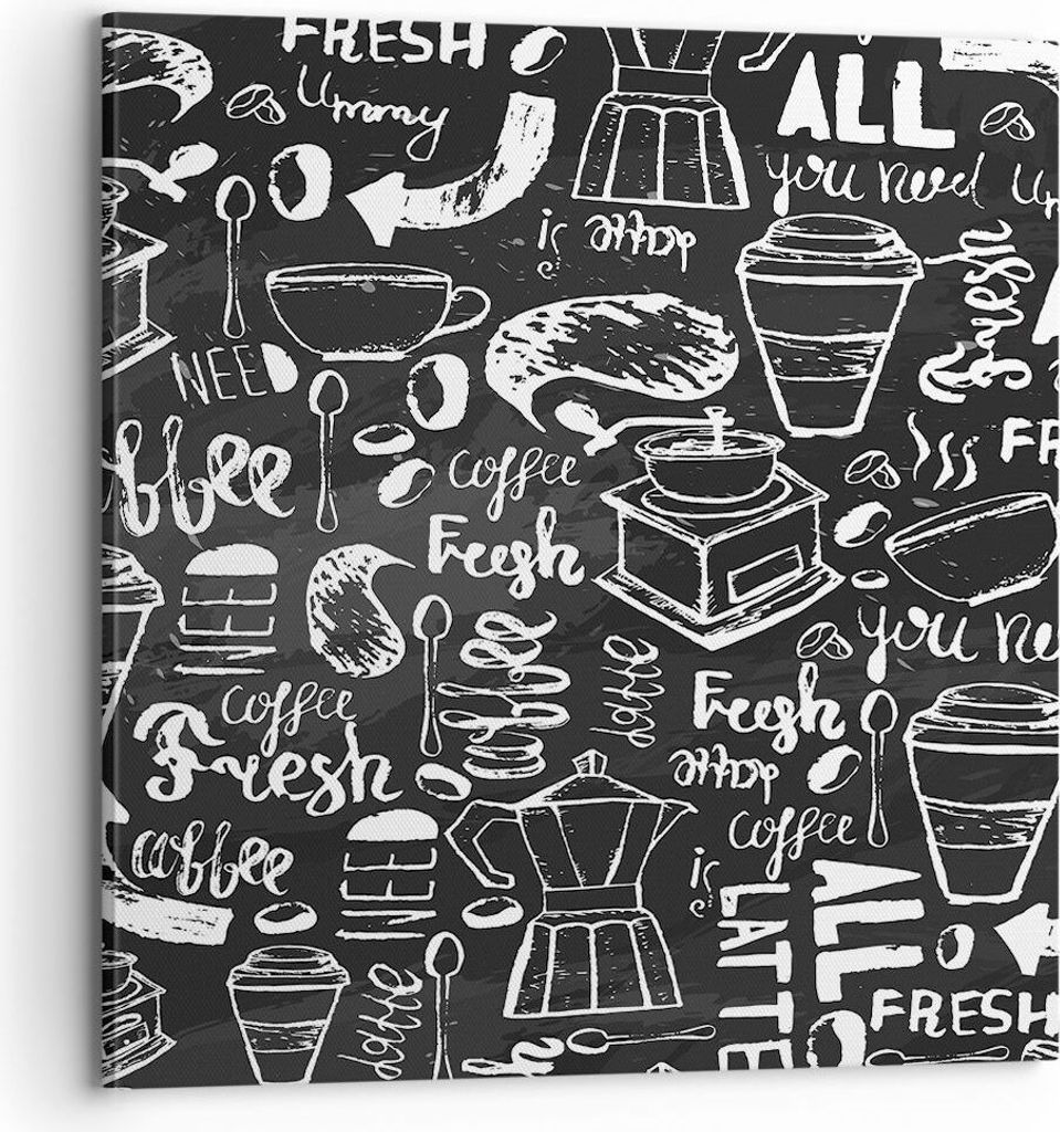 Bild auf Leinwand - Leinwandbild - Graffiti modern - 70x70cm - Wand Bild - Wanddeko - Wandbilder - Leinwanddruck - Bilder - Kunstdruck - Wanddekora...