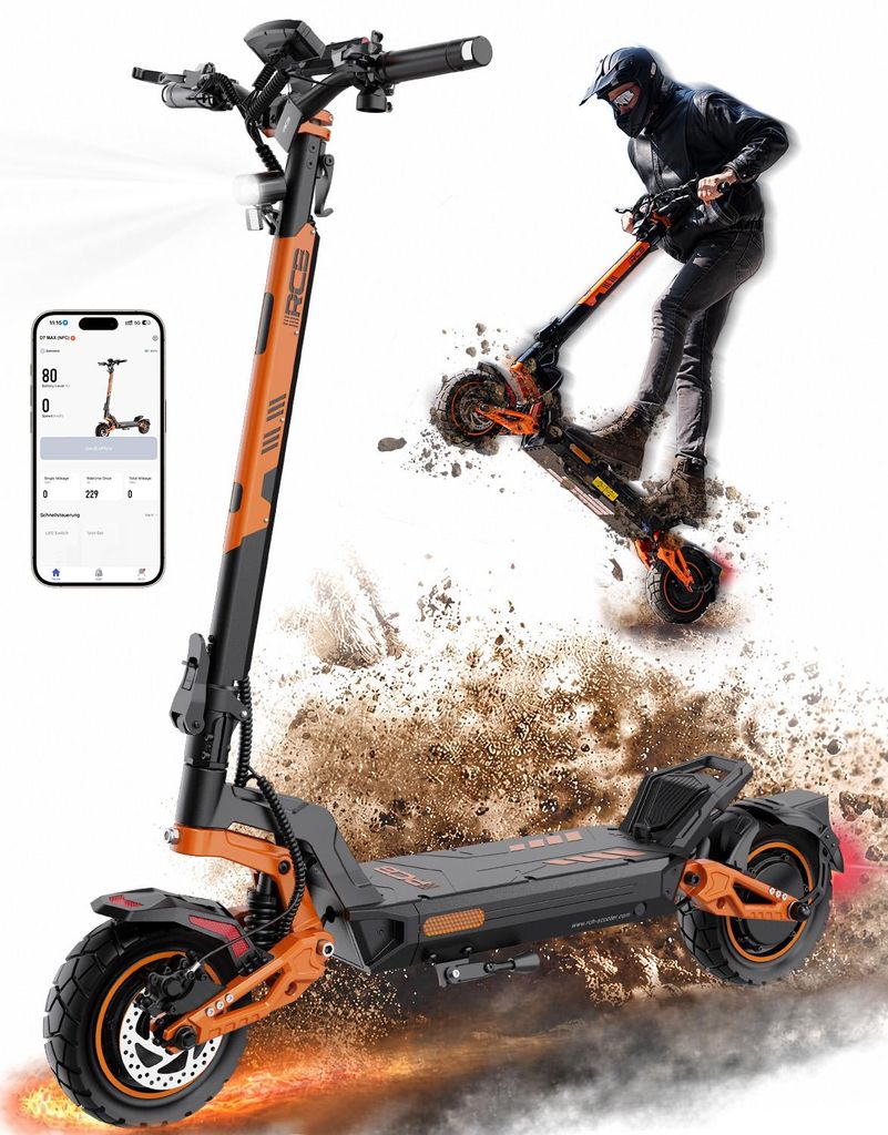 D7 MAX-NFC E-Scooter mit Straßenzulassung (ABE), 1800W*2 Produktbild 