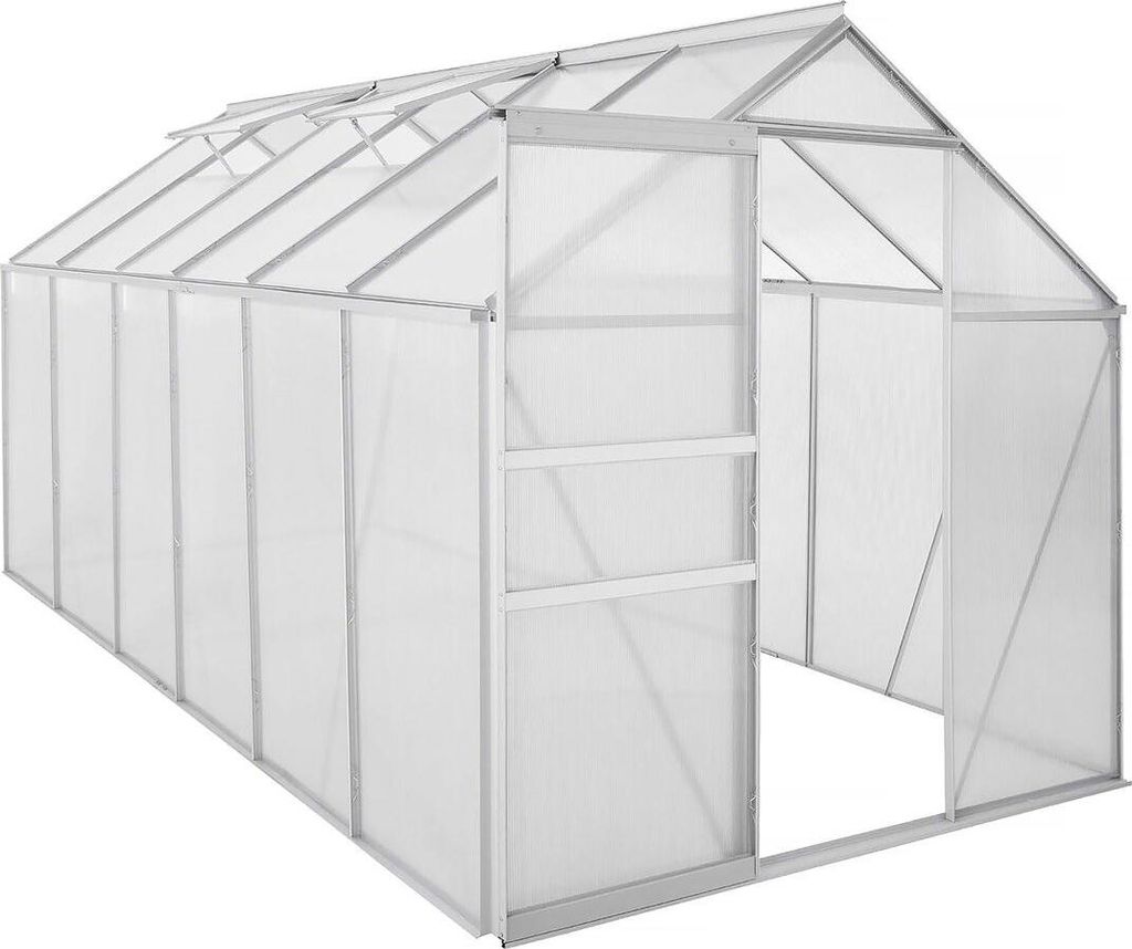 Serre jardin polycarbonate 370 x 190 x 195 cm "Basilic" - Image du produit 