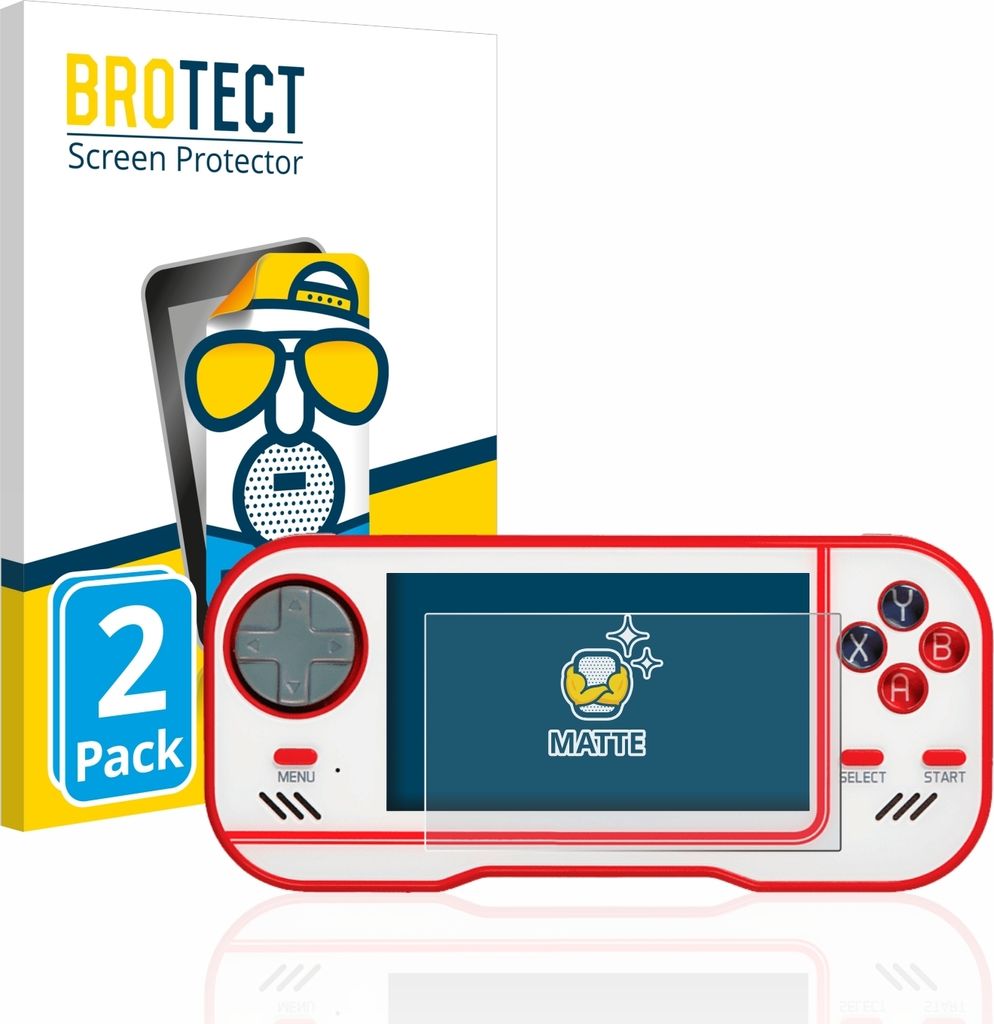 2x BROTECT Schutzfolie für Blaze Evercade Displayschutz Displayschutzfolie Folie Matt Entspiegelungsfolie