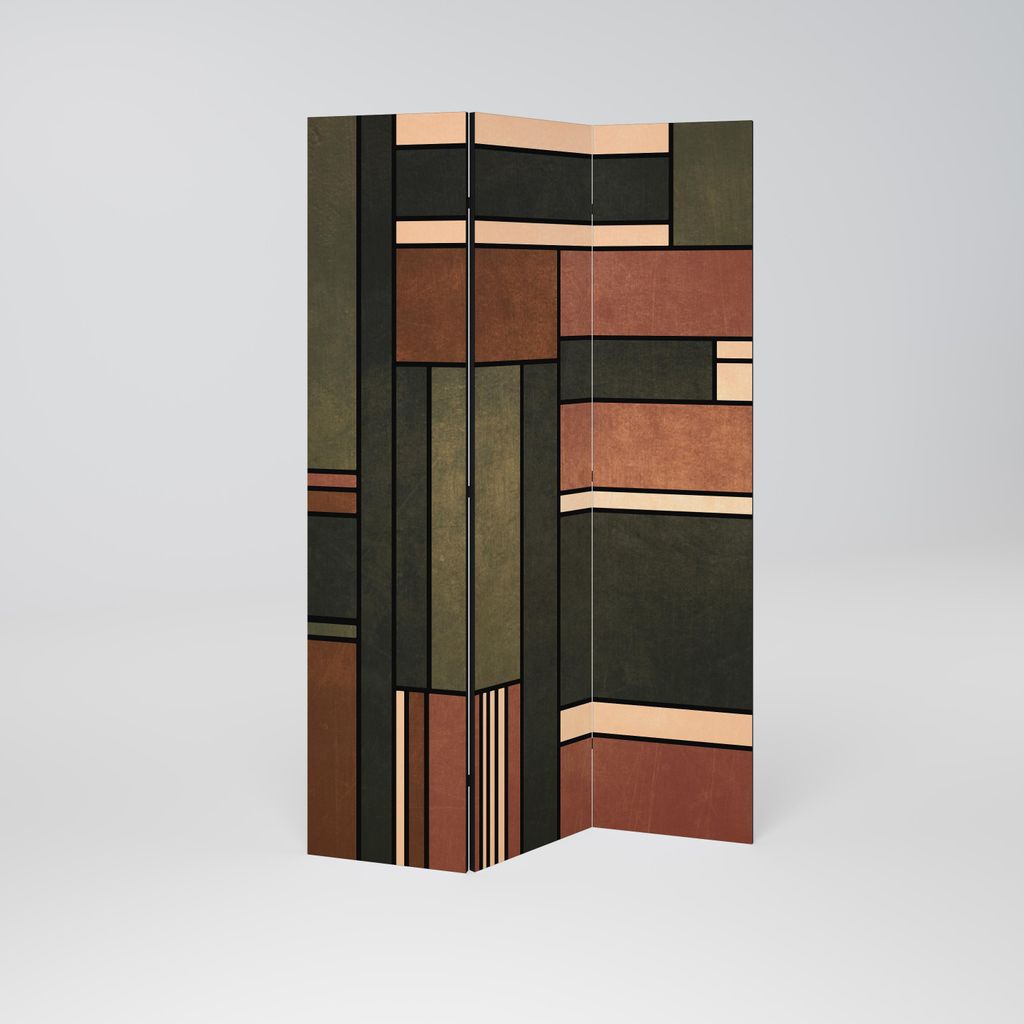 SpaceRebels Paravent Raumteiler - 3-teilig Raumtrenner, Druck 1-Seite - Raumtrenner - Trennwand Wohnung - Room Divider - Spanische Wand Deko Modern...