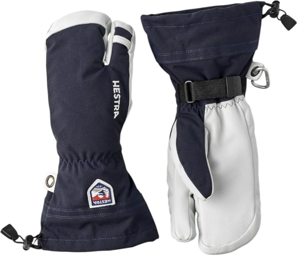 HESTRA Army Leather Heli Ski 3 Finger Skihandschuhe blau 11