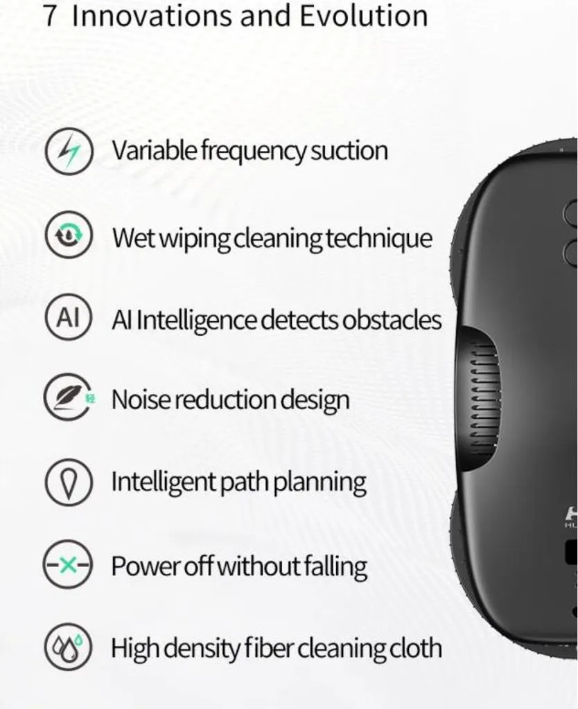 Fini les Traces sur vos Vitres avec le Robot Hutt DDC5 Smart Noir Pro - 8