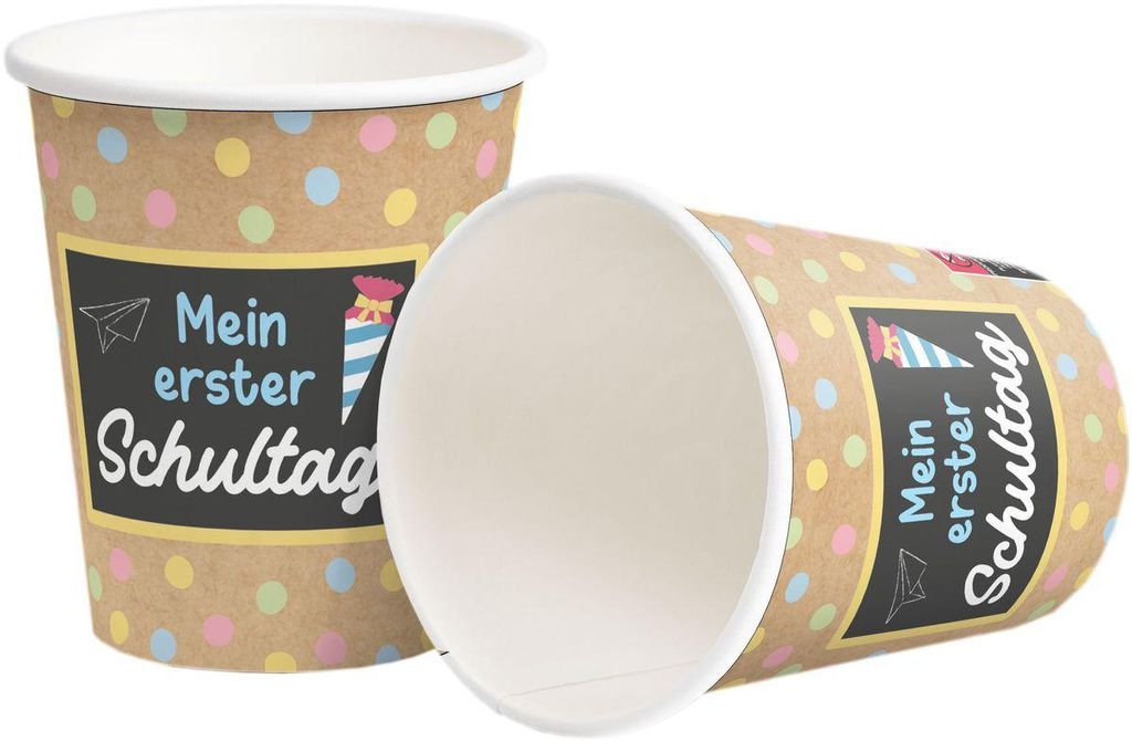 10 Becher Einschulung Schulanfang "Mein 1. Schultag" Produktbild 