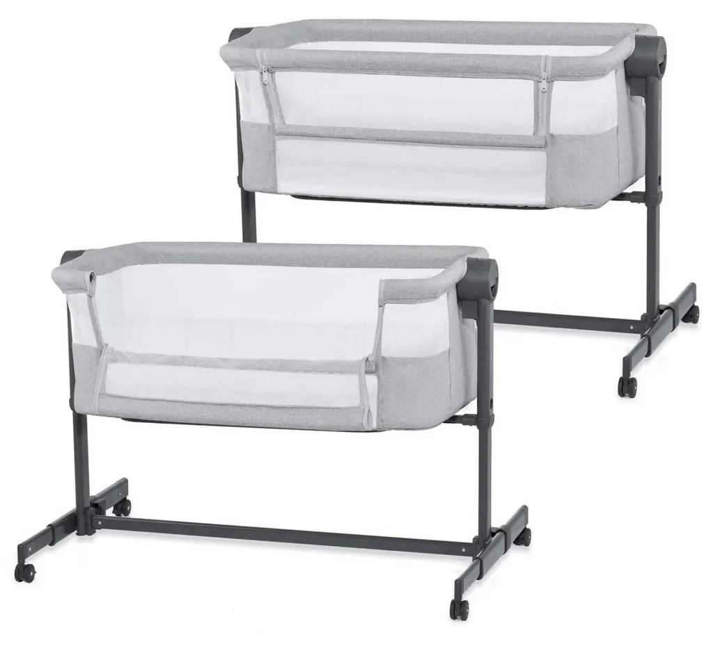 Lit Cododo Kinderkraft Nestee Up2 Réglable en Hauteur Coloris Gris Doux