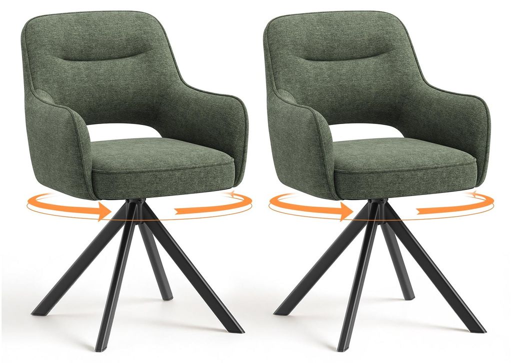 Lot 2 Chaise pivotante premium avec demi-accoudoirs - Base Image du produit 