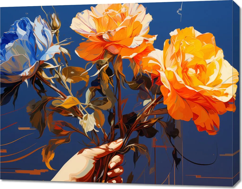 Tableau Étreinte vivante 90 x 70 cm - Finition Premium et Couleurs Vives