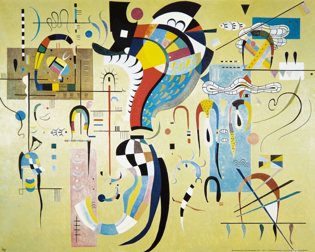 Wassily Kandinsky Kunstdruck Bild - Milieu Accompagné, 1937 (40 x 50 cm)
