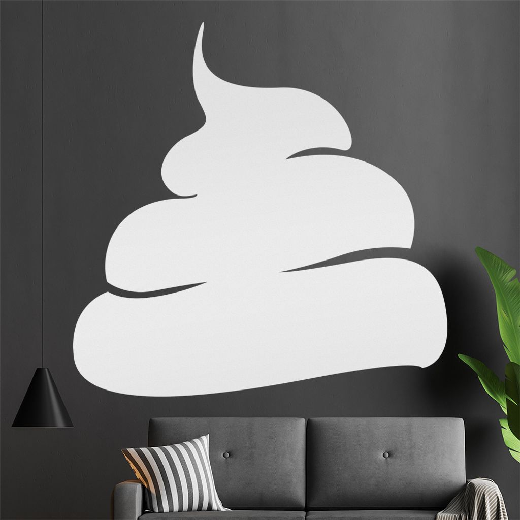 KIWISTAR Scheißhaufen - Shit Poop Kacke Hundehaufen Kot Wandtattoo in 6 Größen - Wandaufkleber Wall Sticker - Dekoration, Küche, Wohnzimmer, Sc...