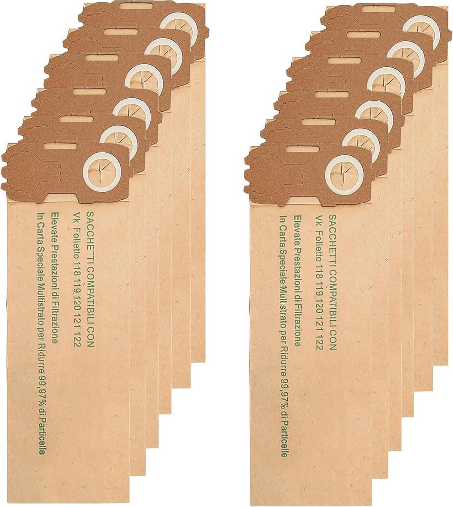 20 Staubsaugerbeutel für Vorwerk kobold 118 119 120 121 122 (20 beutel VK120)