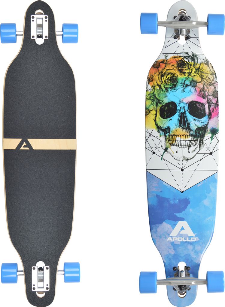 Apollo Longboard "Molokai" Twin Tip DT Komplettboard 97,02 x 23,5 cm 7 Lagen Holzdeck Cruiser-Board