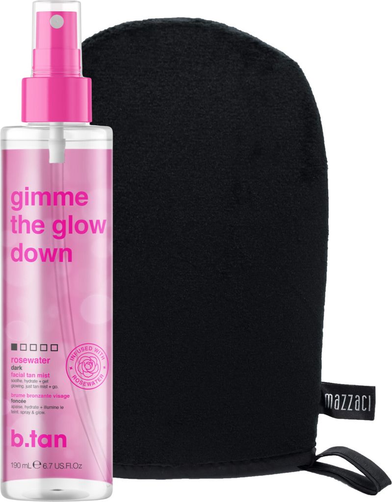 b.tan Gimme The Glow Down Selbstbräunungsnebel + Handschuh