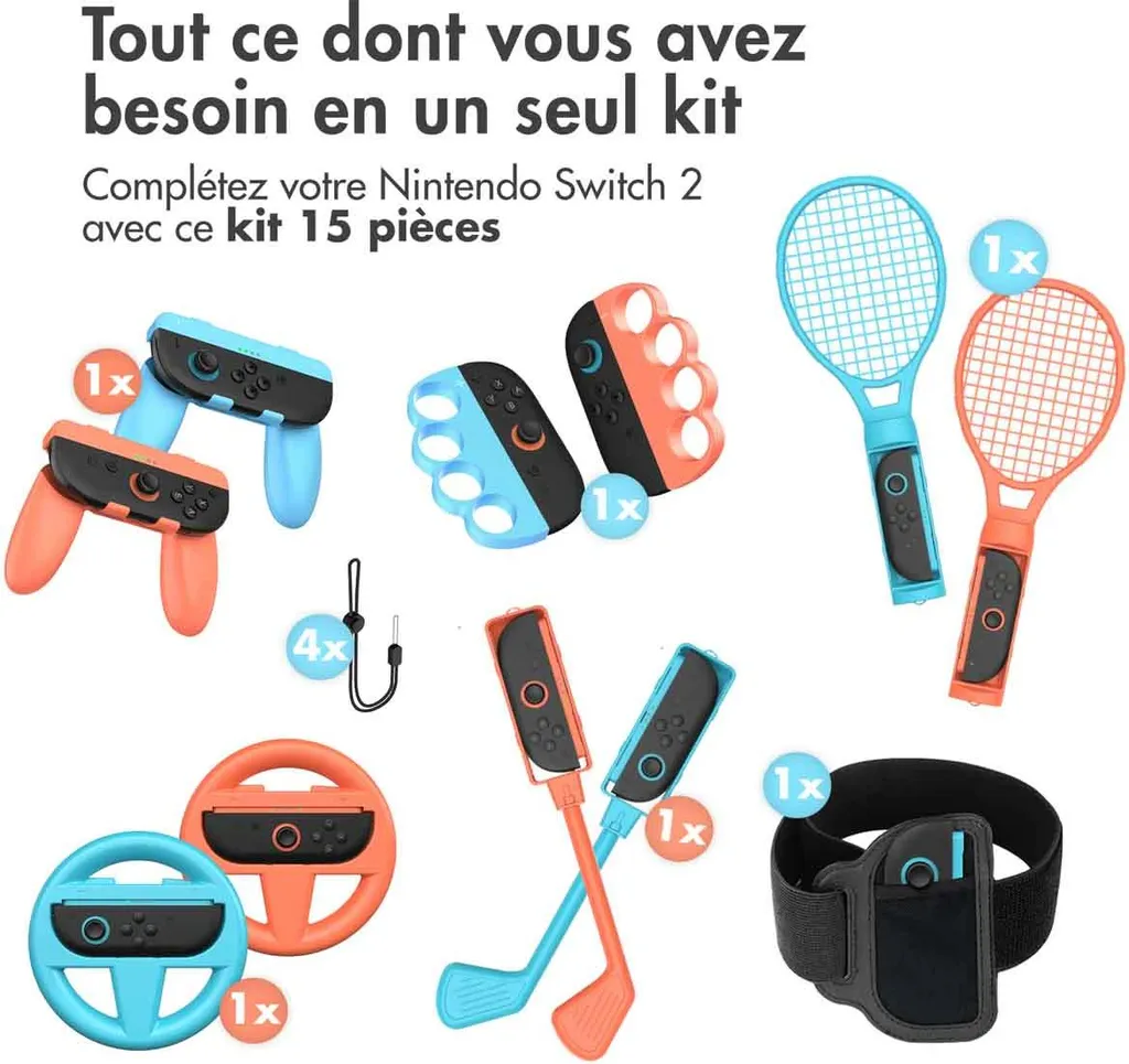 Pack imoshion Nintendo Switch 2 : Kit 15 Accessoires Essentiels Complets - 2