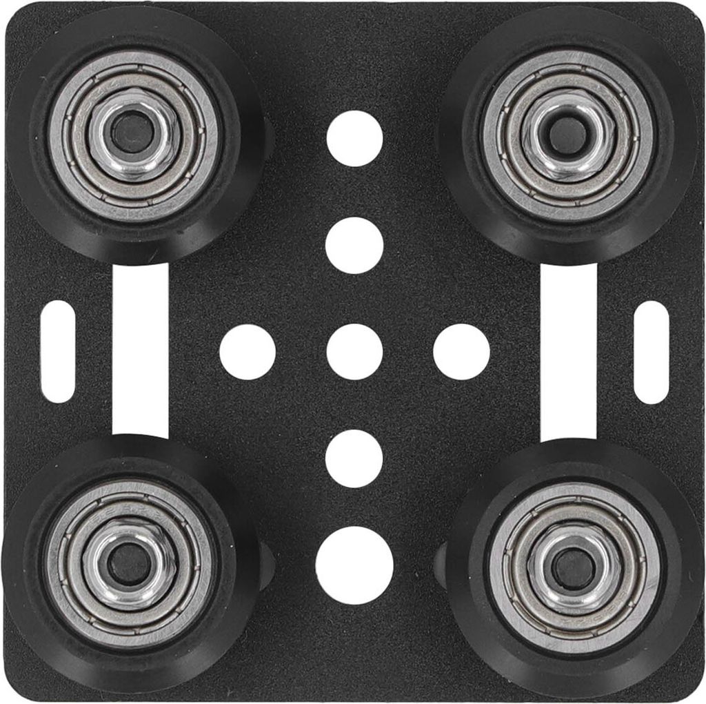 Aluminium-Profil-Rolle für V Slot Guide Rail Pulley 3D-Drucker zurück Unterstützung Platte mit 4 Riemenscheiben