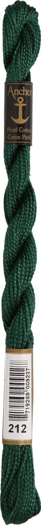 Anchor Perlgarn Stärke 5 4585000-00212 buchsgrün Stickgarn, 100 % Baumwolle, 5g Strängchen
