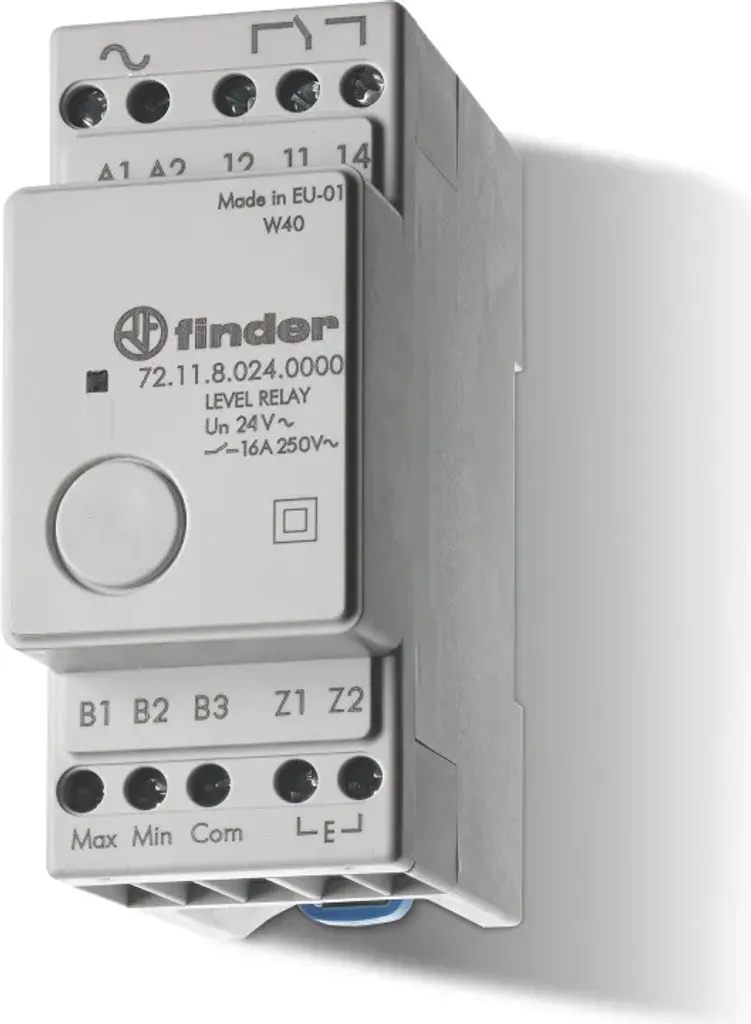 Relais de niveau Finder 721182400000 pour gestion pompe et cuve