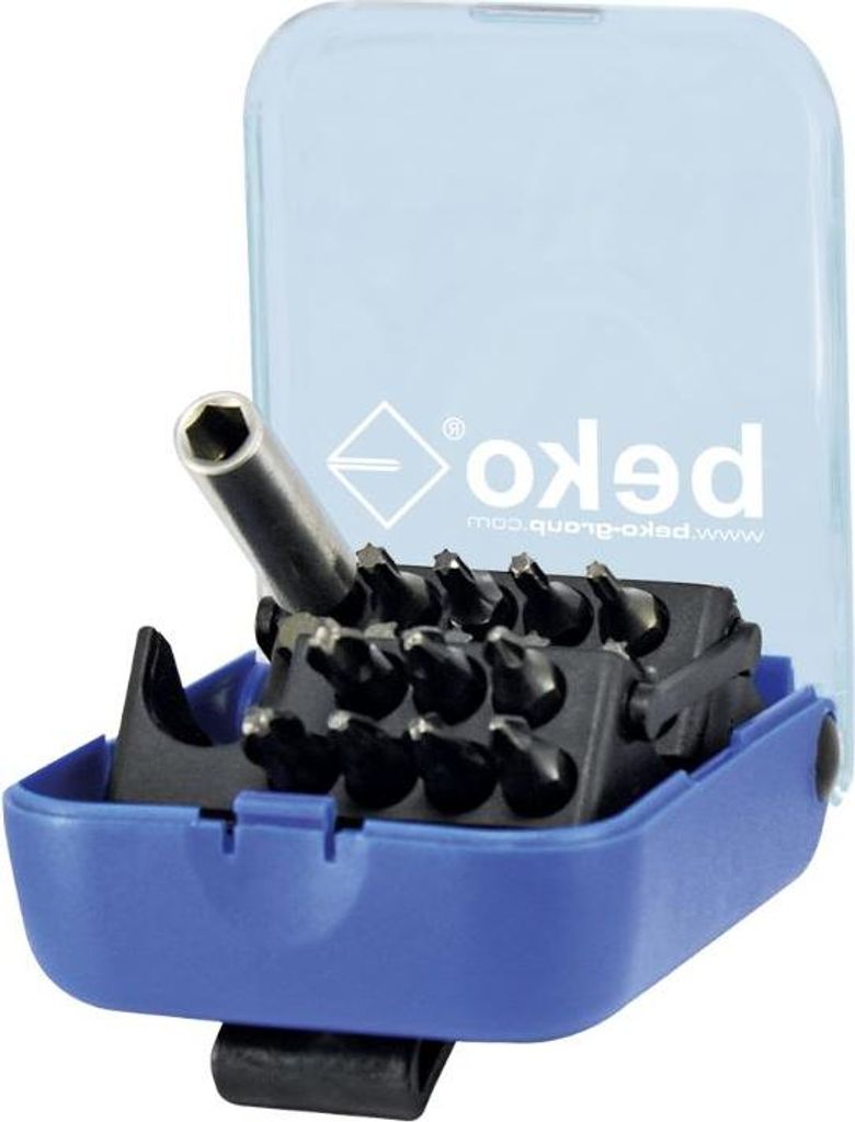 beko Bit-Box 16-tlg. + Magnet-Bithalter Bits 1/4"-Sechskant 25 mm, Germany 820 016