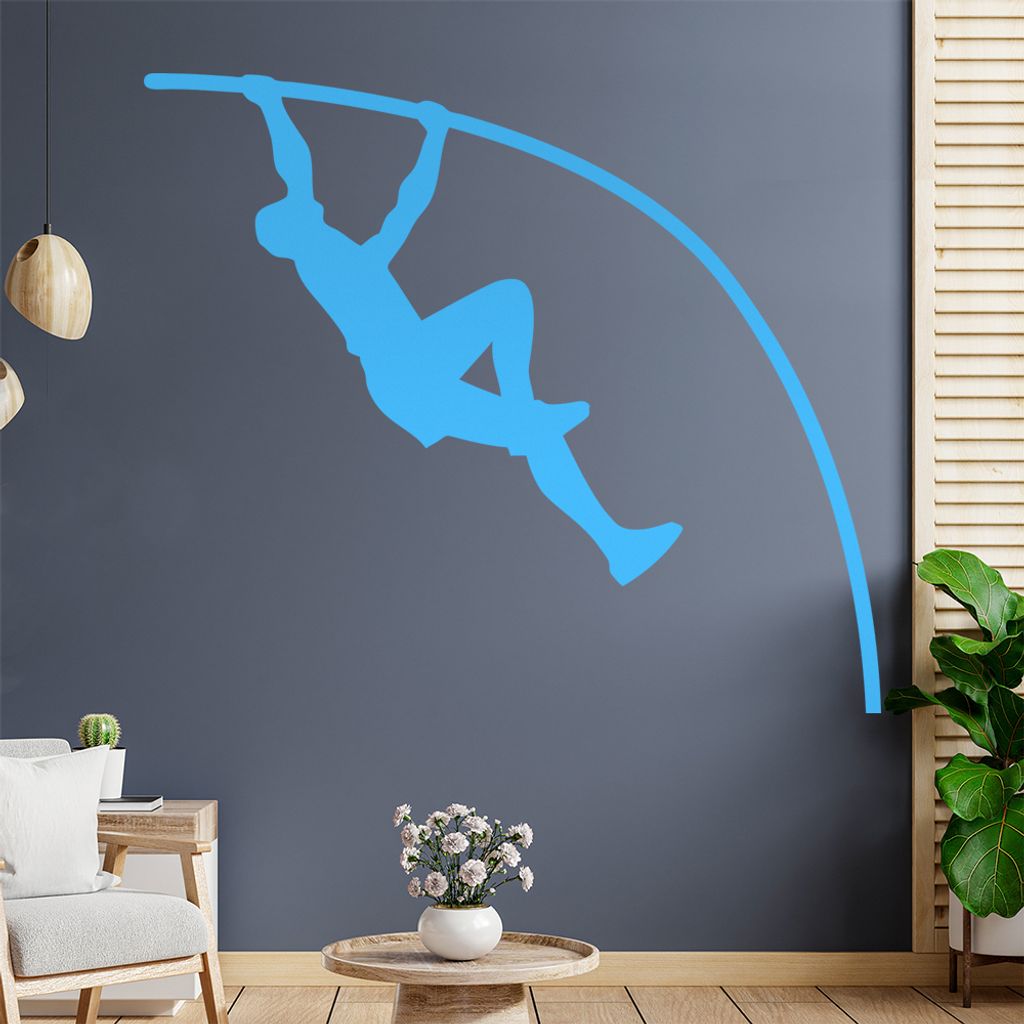 Stabhochsprung Sportler Wandtattoo Wandaufkleber Wall Sticker - Dekoration, Küche, Wohnzimmer, Schlafzimmer, Badezimmer