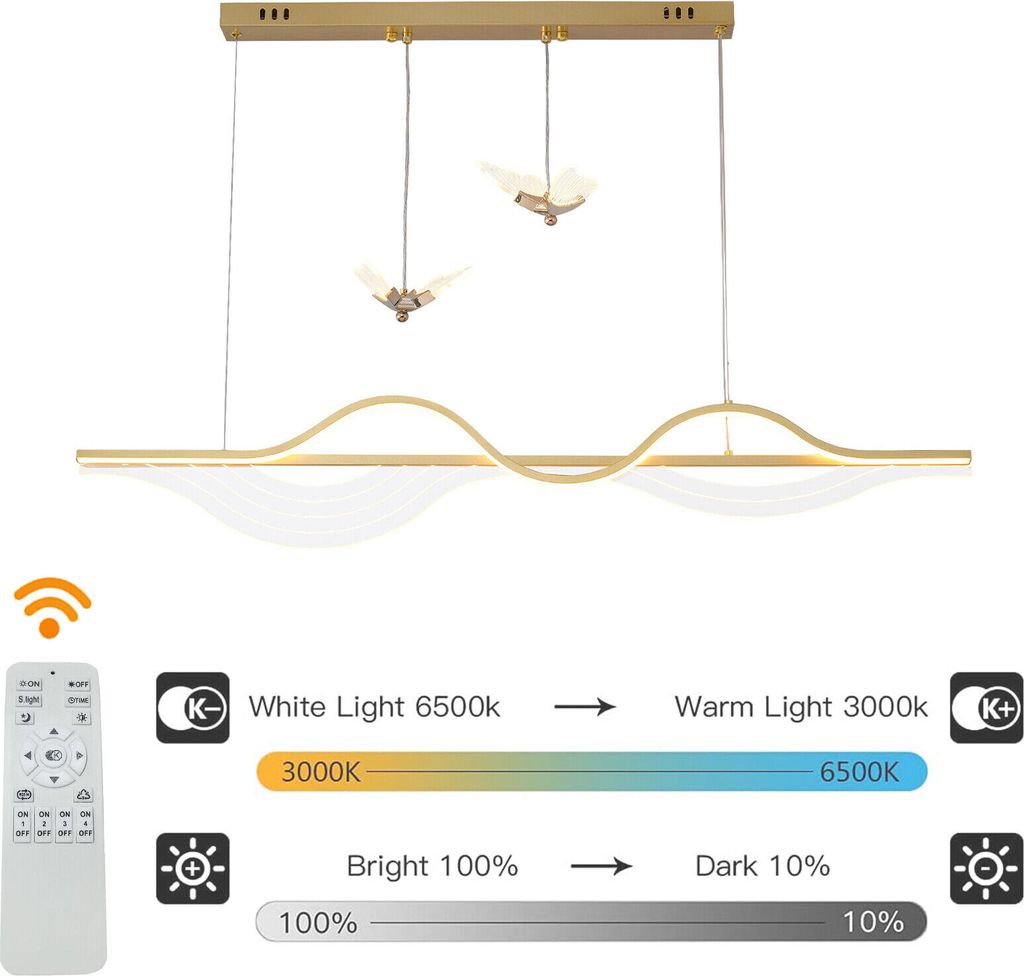 Závěsné světlo LED Jídelní stůl Kuchyňská lampa Lustr Obrázek produktu 3