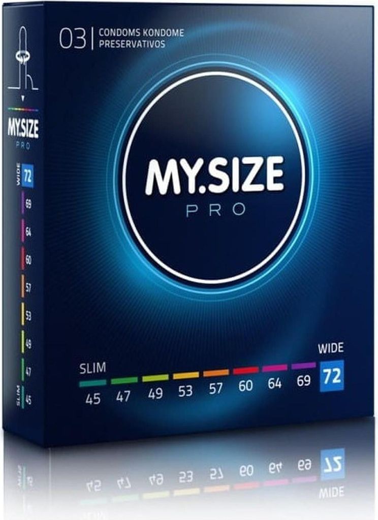 My.Size Pro Prezerwatywy 72mm, 3 sztuki Zdjęcie produktu 