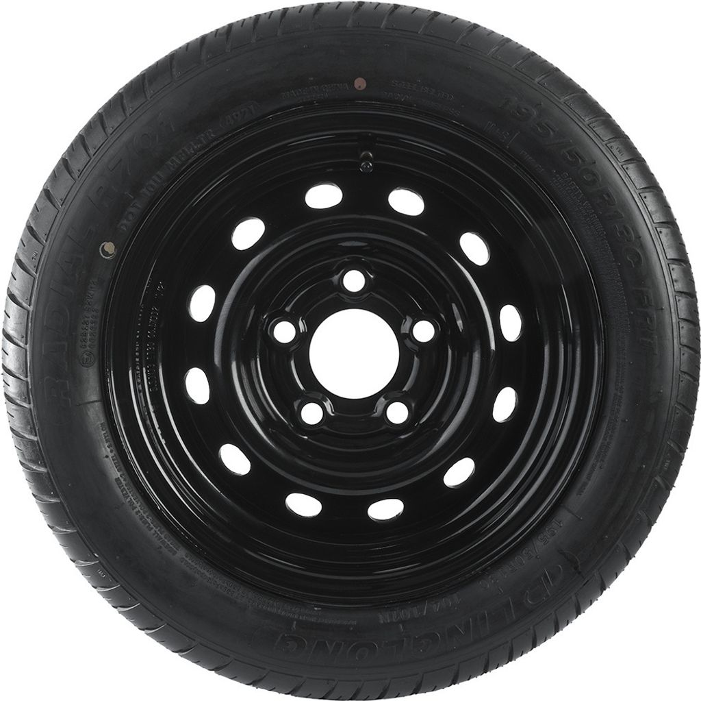 Verstärktes Rad mit schwarzer Felge 195/50 R13C UNITRAILER Produktbild 