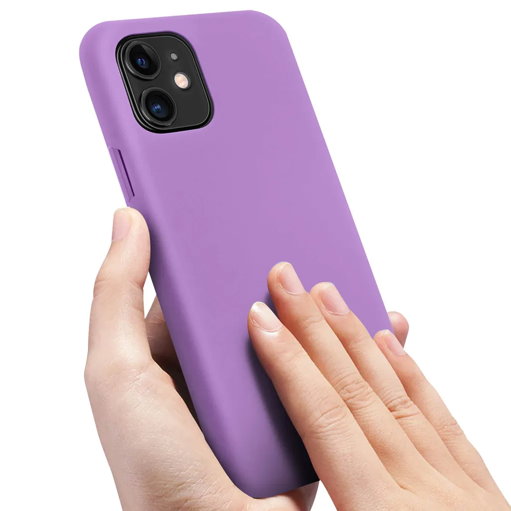 Cover iPhone 11 Viola Pastello - Silicone Soft-Touch Chic - 6
