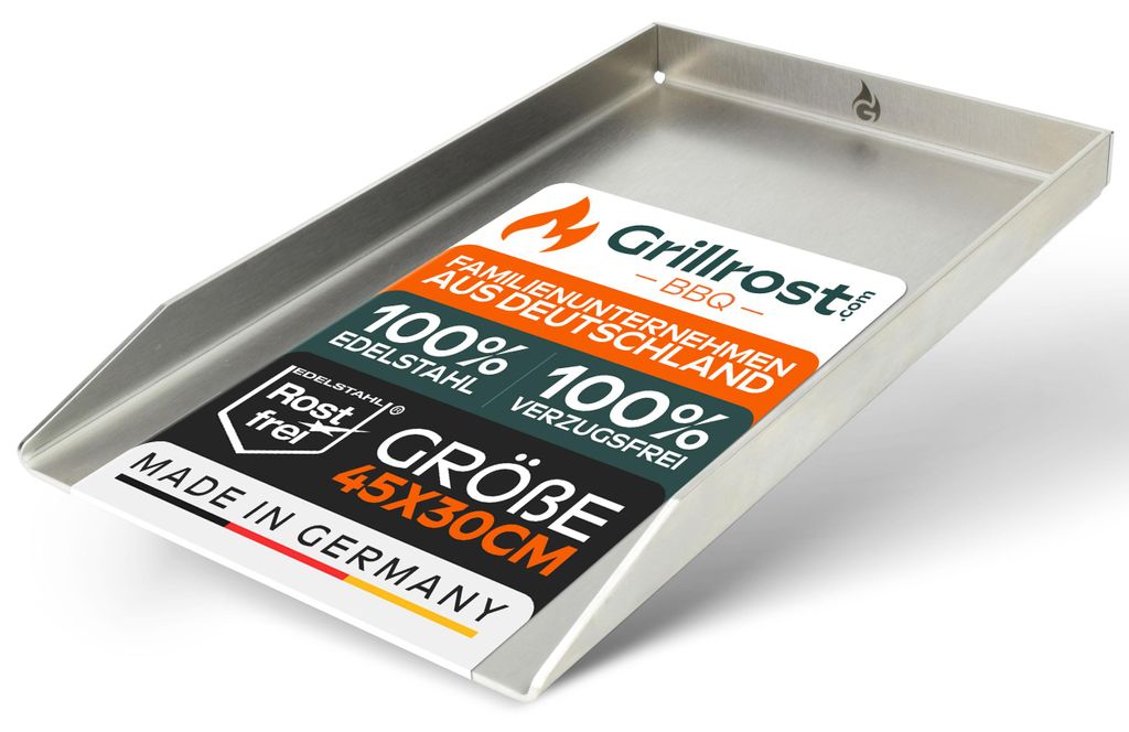 Edelstahl Grillplatte | Plancha 45x34cm - passend für Produktbild 