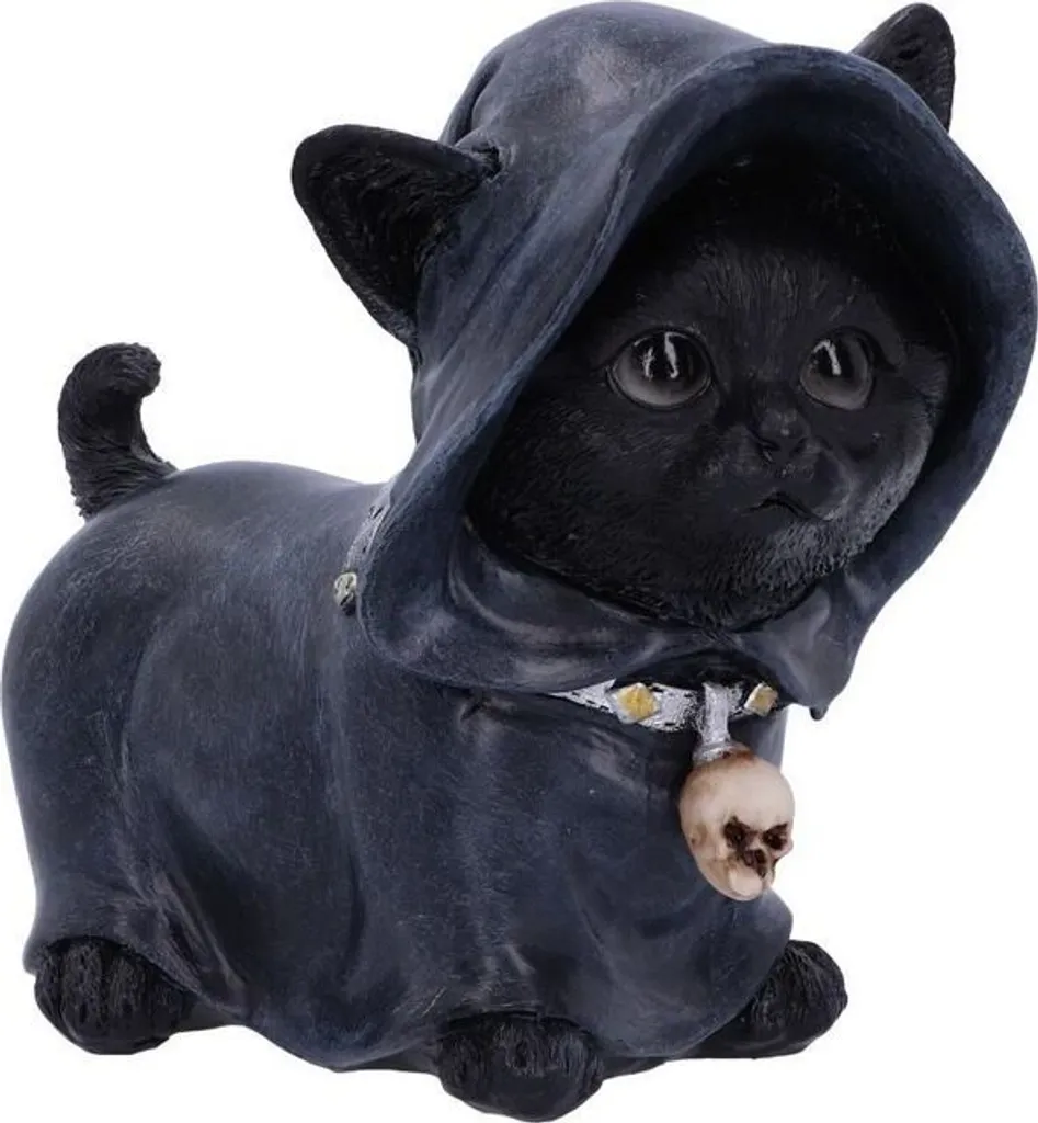 Statue Chat Noir Faucheur en Résine Noire Nemesis Now Finition Main