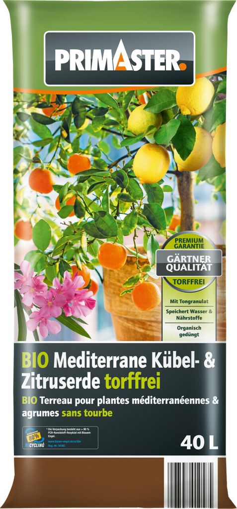 Primaster Mediterrane Kübel- & Zitruserde Torffrei 40 L Produktbild 