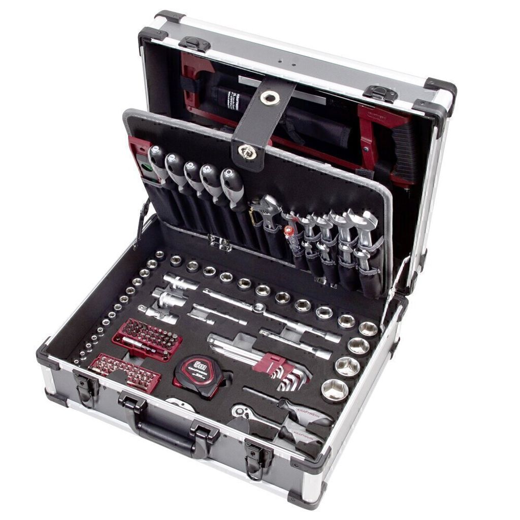 Kraftwerk Werkzeugkoffer B147, 1/4"+1/2", 158-tlg.