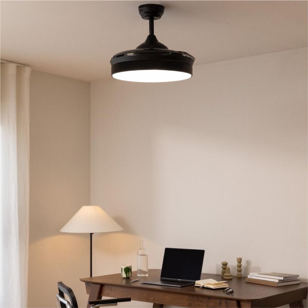 WIND CLEAR - Deckenventilator 40W leise einziehbare Flügel mit LED-Licht verschiedene Größen