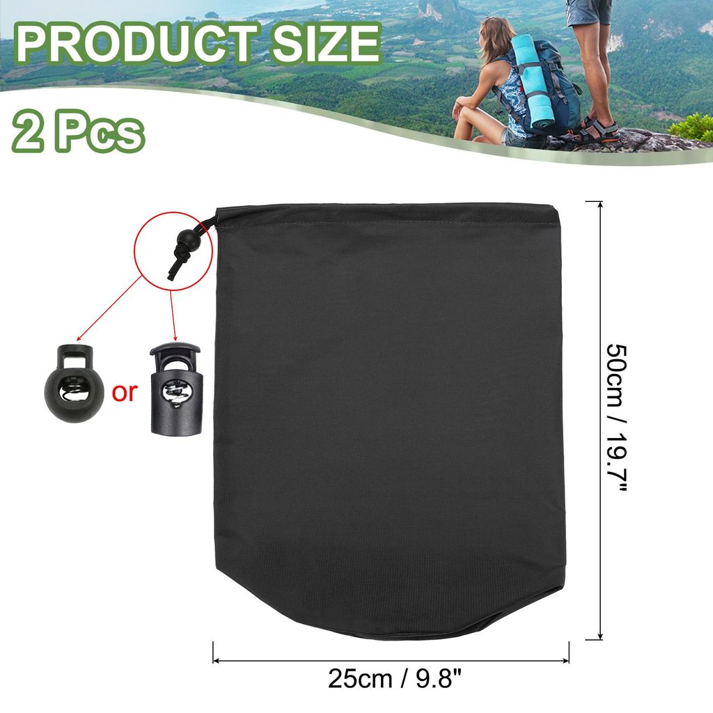 Kordelzugbeutel 2 Stš¹ck 25 x 50 cm Stuff Sack, Wasserdichter Outdoor-Aufbewahrungssack Tragbarer Zugverschluss-Staubschutzbeutel Leichter Schlaf...