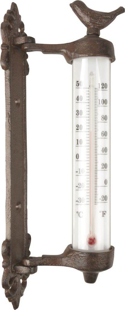 Termometro da parete Esschert Design in ghisa marrone BR20 Immagine del prodotto 