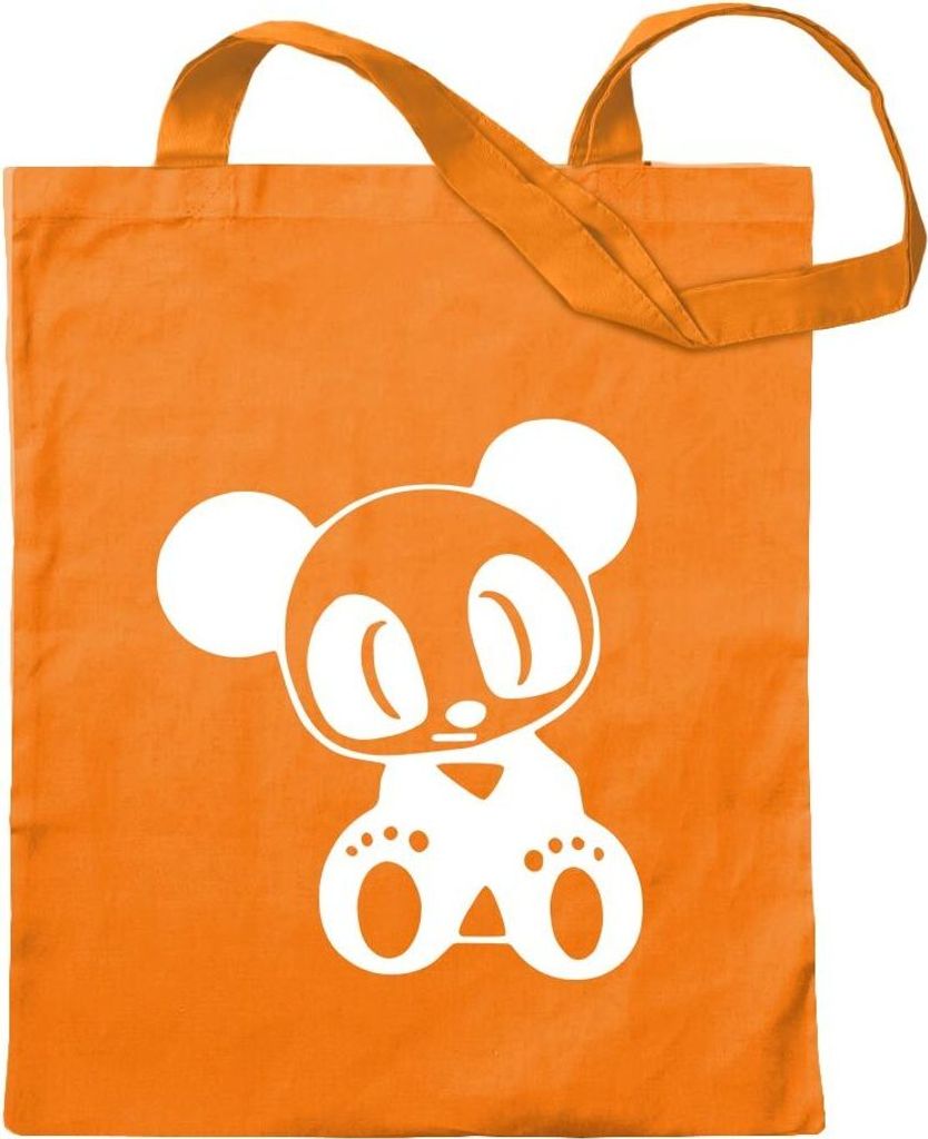 Kiwistar - Baumwolltasche - mandarin - Drift Panda - Tragetasche Stoffbeutel Umhängetasche langer Henkel