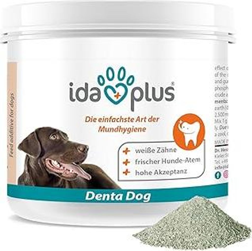 Ida Plus Denta Dog - kinderleichte Hunde Zahnpflege ohne Zähne bürsten - Hunde-Dental-Pflege stoppt Hunde Mundgeruch & sorgt für frischem Hunde-...