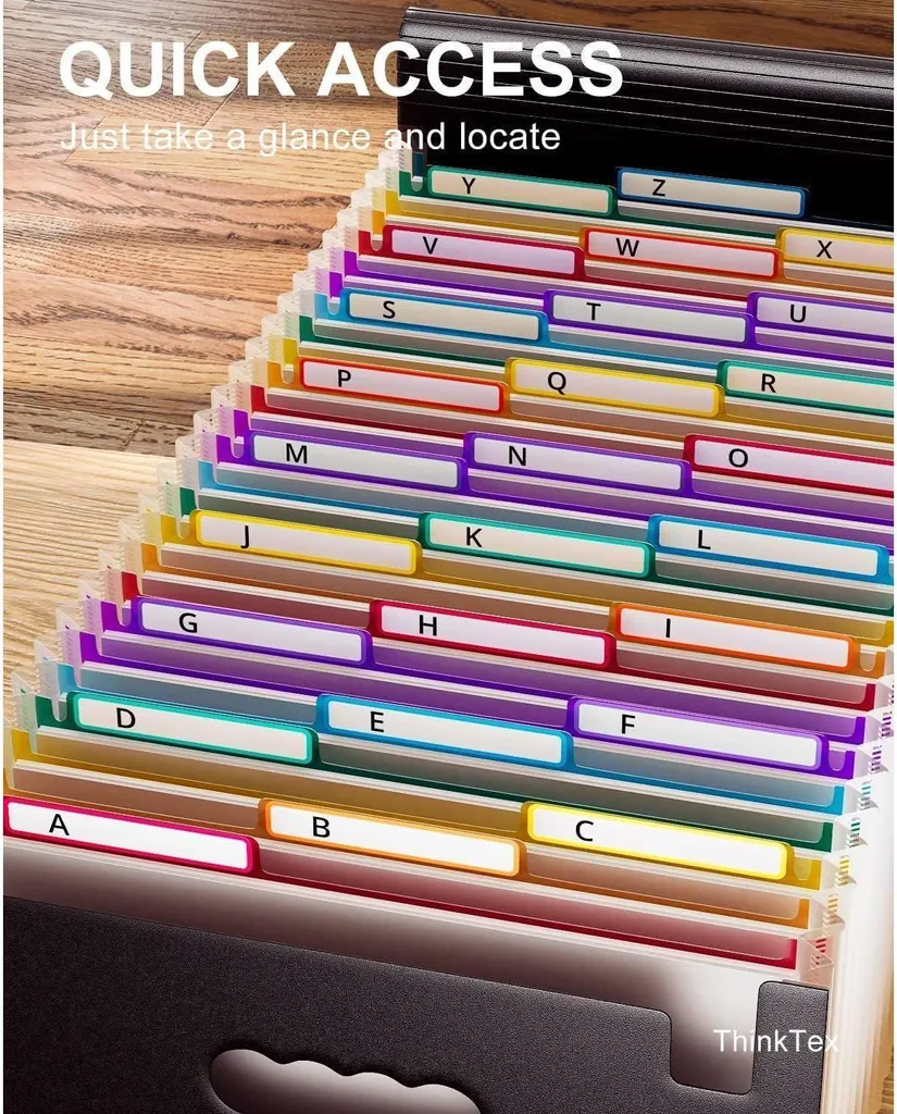 Rangement bureau porte-documents A4 24 compartiments pour classement