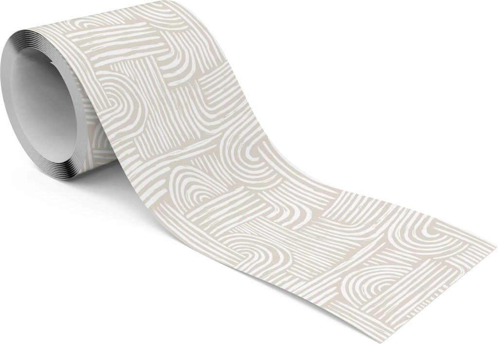 Muralo Selbstklebende Bordüre Tapetenbordüre GEOMETRISCHE MUSTER Wanddeko im Boho Stil