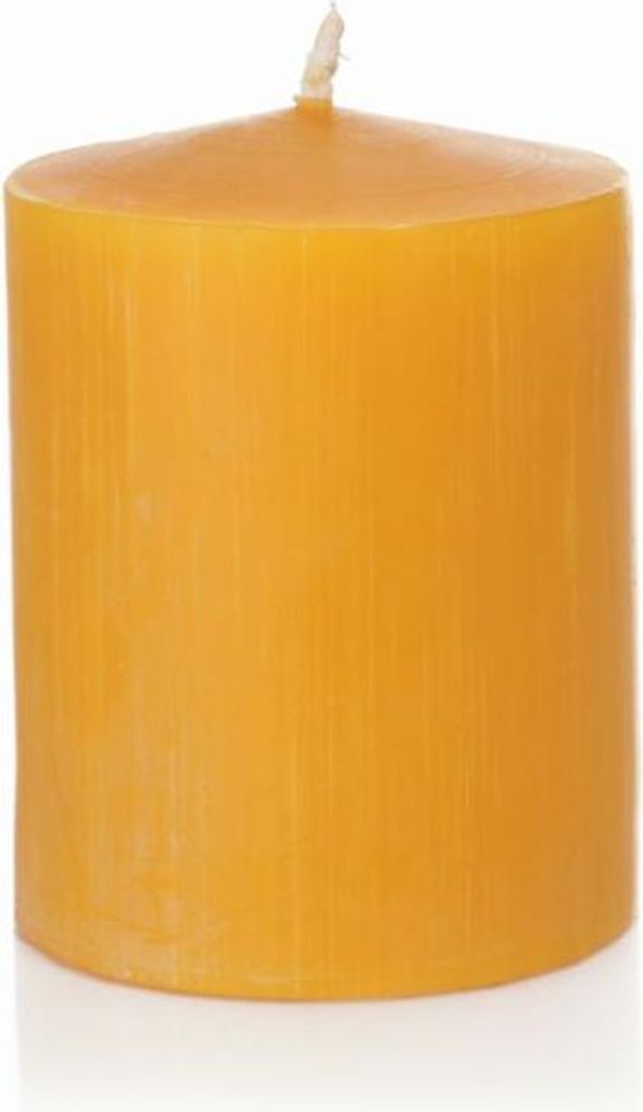 INNA-Glas Bienenwachskerze BABETTE, natur-gelb, 10 cm, Ø8 cm, 60h - Germany - Stumpenkerze