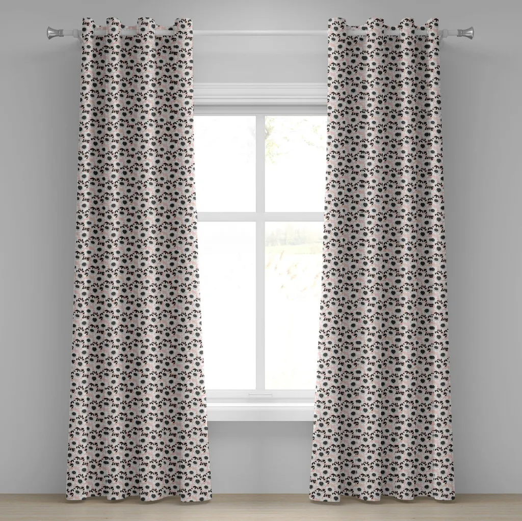 Rideau occultant léger floral 280 cm pour habiller vos grandes fenêtres