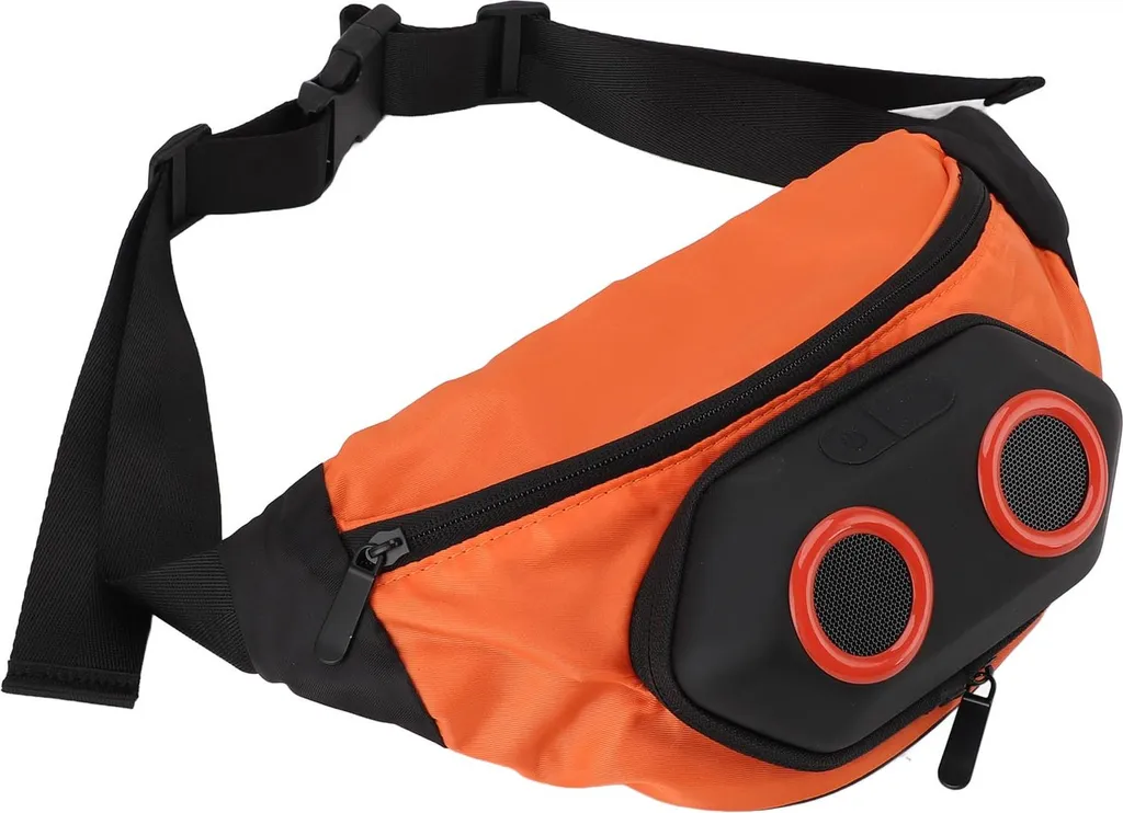 Sacoche de hanche avec haut-parleur BT étanche et poche amovible orange