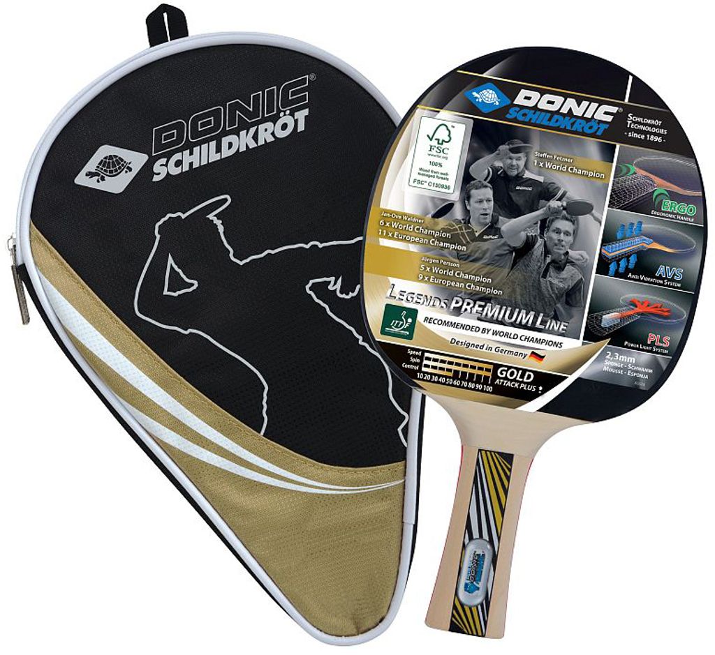 *TT-Schläger LEGENDS Gold Premium Line inkl. Hülle