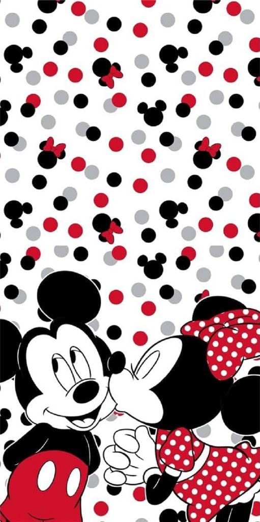 Minnie Mickey telo doccia Telo mare Telo bagno 70 x 140 cm Immagine del prodotto 