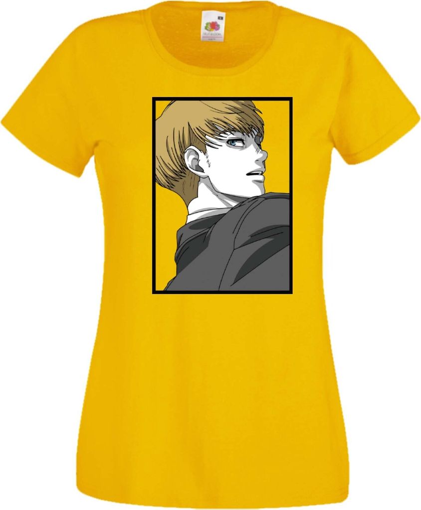 Damen T-Shirt Attack Anime On Titan Armin Arlert Var-017 Armin Arlert, Lady M / Gelb