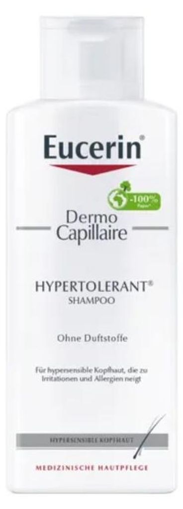 Eucerin Dermo Capillaire Hypertolerant, 250 ml, Shampoo, Unisex, Aqua, Decyl Glucoside, Sodium Myreth Sulfate, PEG-80 Sorbitan Laurate, PEG-200 Hyd...