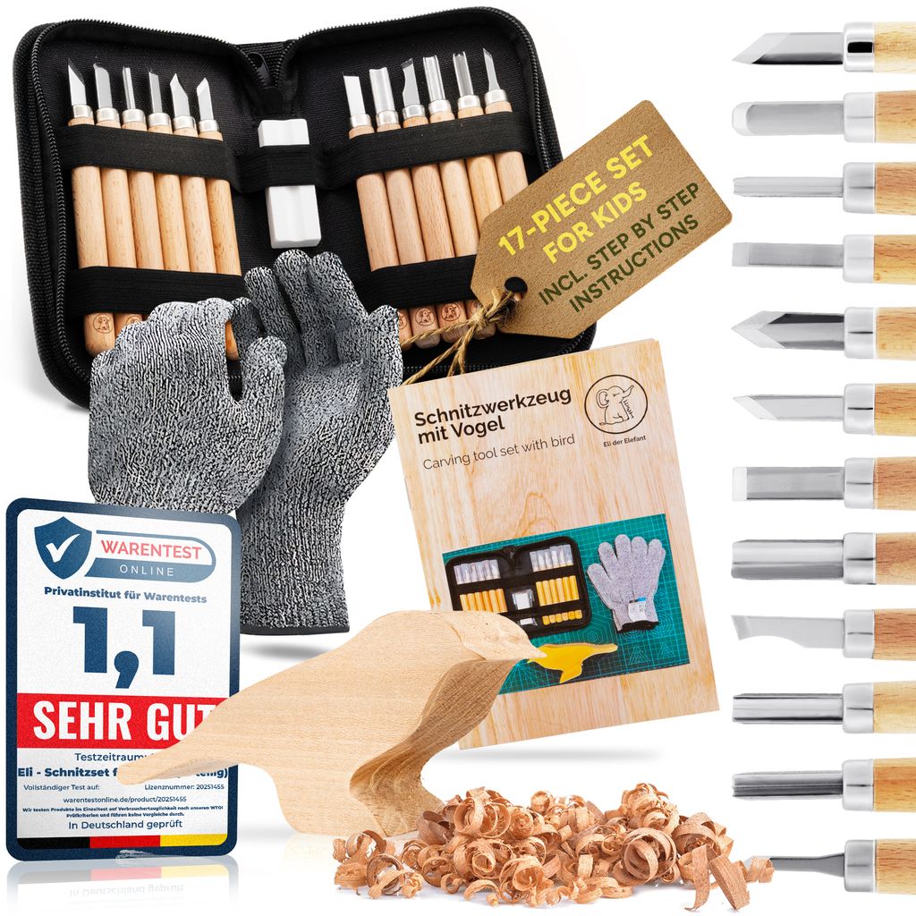 Set da intaglio Eli® per bambini (17 pezzi) incl. Immagine del prodotto 