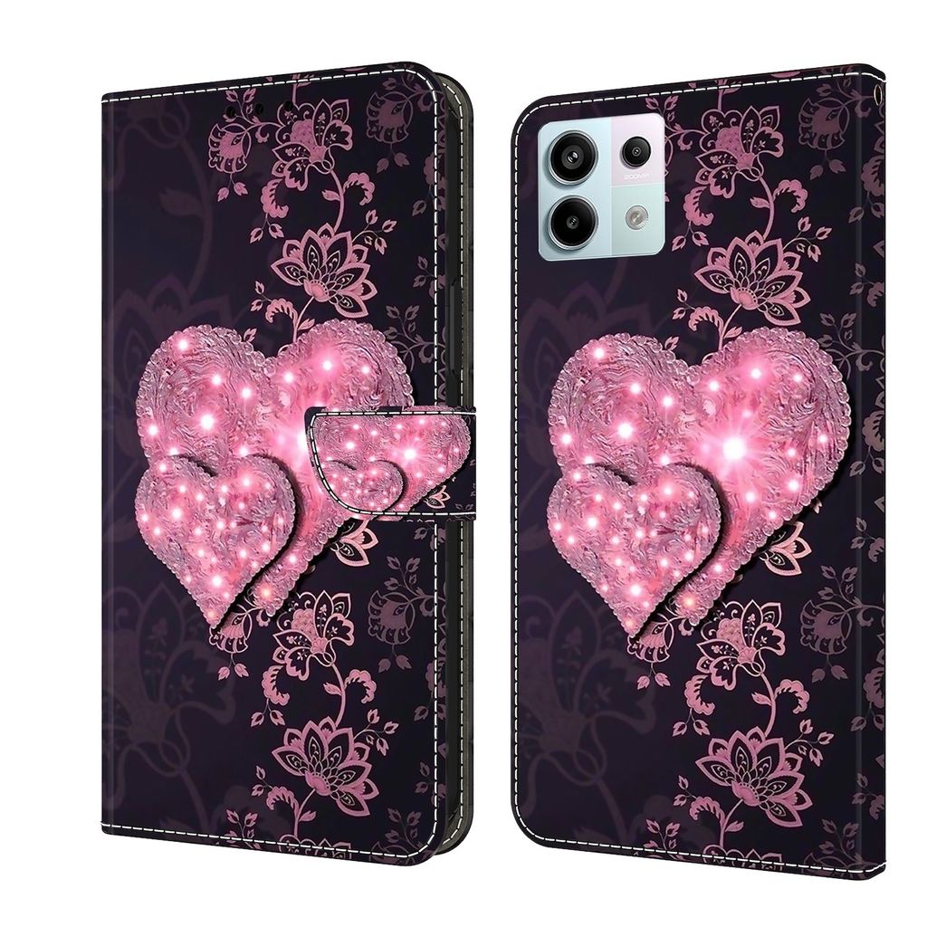 Für Xiaomi Redmi Note 13 Pro / Poco X6 Kunst-Leder Book Handy Tasche Motiv 8 Hülle Etuis Schutz