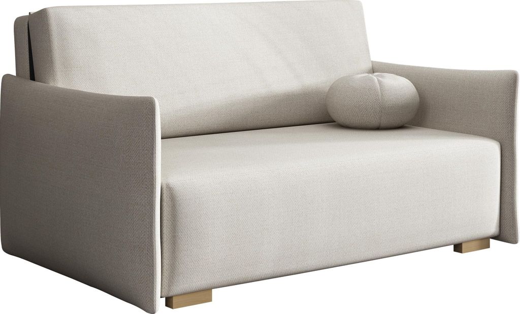MIRJAN24 Sofa Viva Glov III, Schlafsofa mit Bettkasten und Schlaffunktion, Holzfüße, inkl. Kissen, 3-Sitzer (Farbe: Soul 01)
