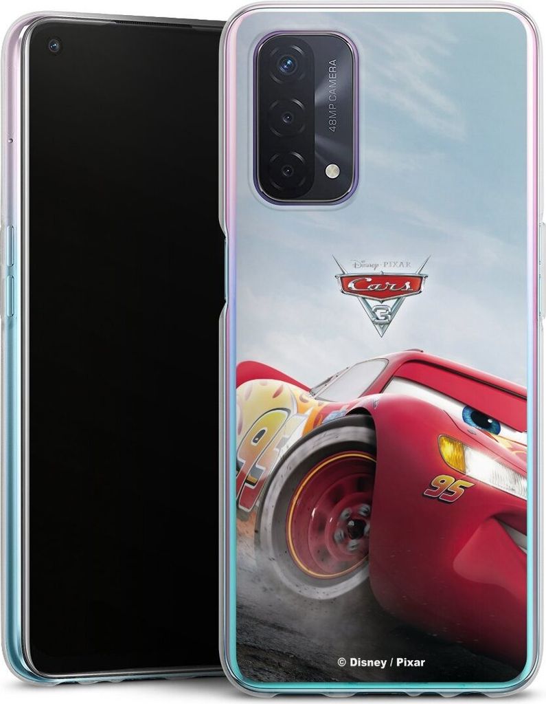DeinDesign Handyhülle für Oppo A54 5G Silikon Hülle Case Smartphone Schutzhülle Cars Lightning Mcqueen 95 Offizielles Lizenzprodukt